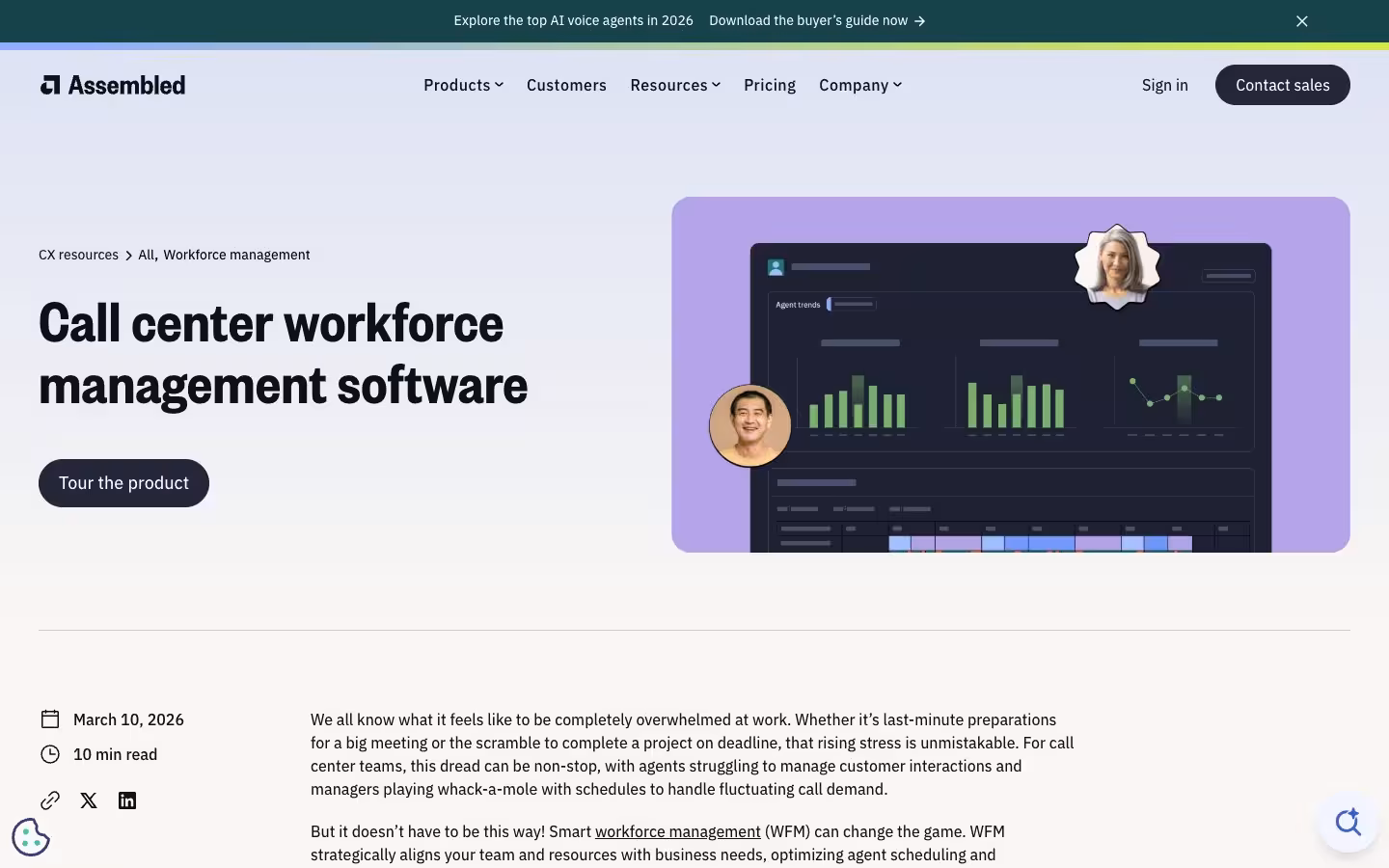 Assembled Call Center Workforce Management Software