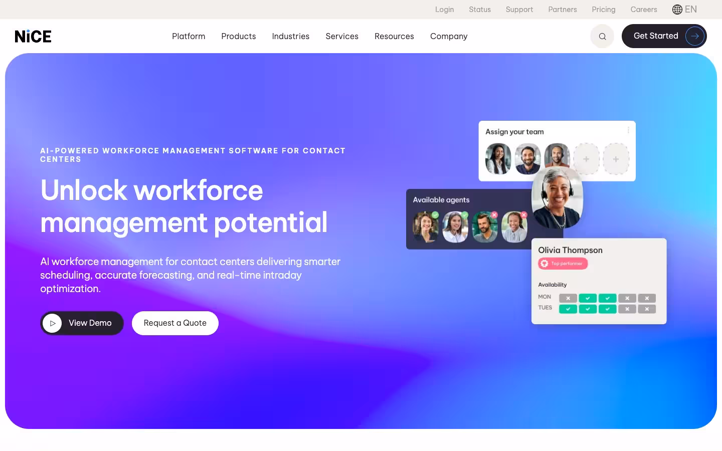 NICE CXone Call Center Workforce Management Software