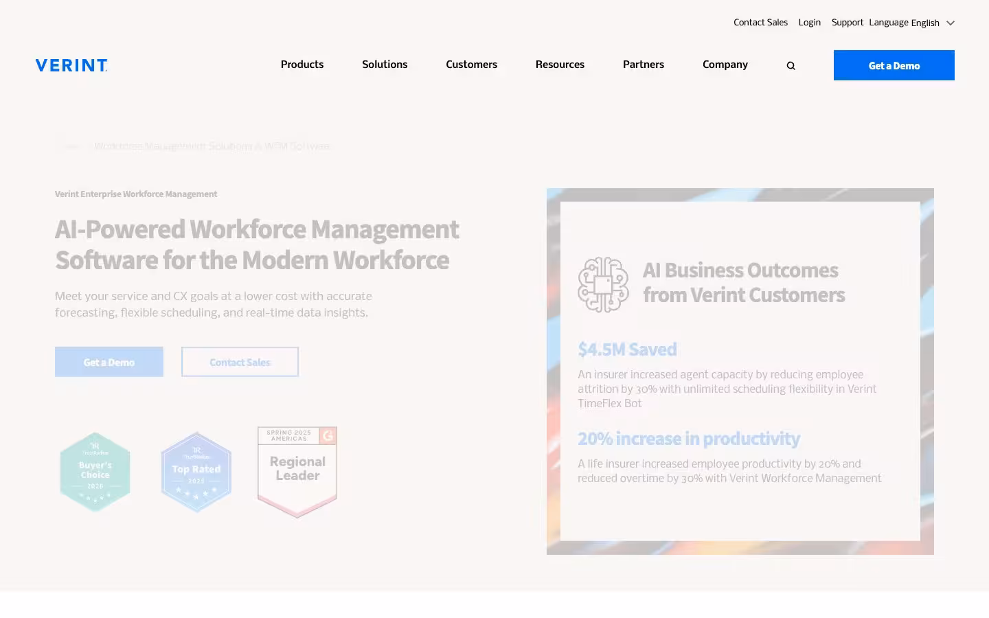 Verint Call Center Workforce Management Software